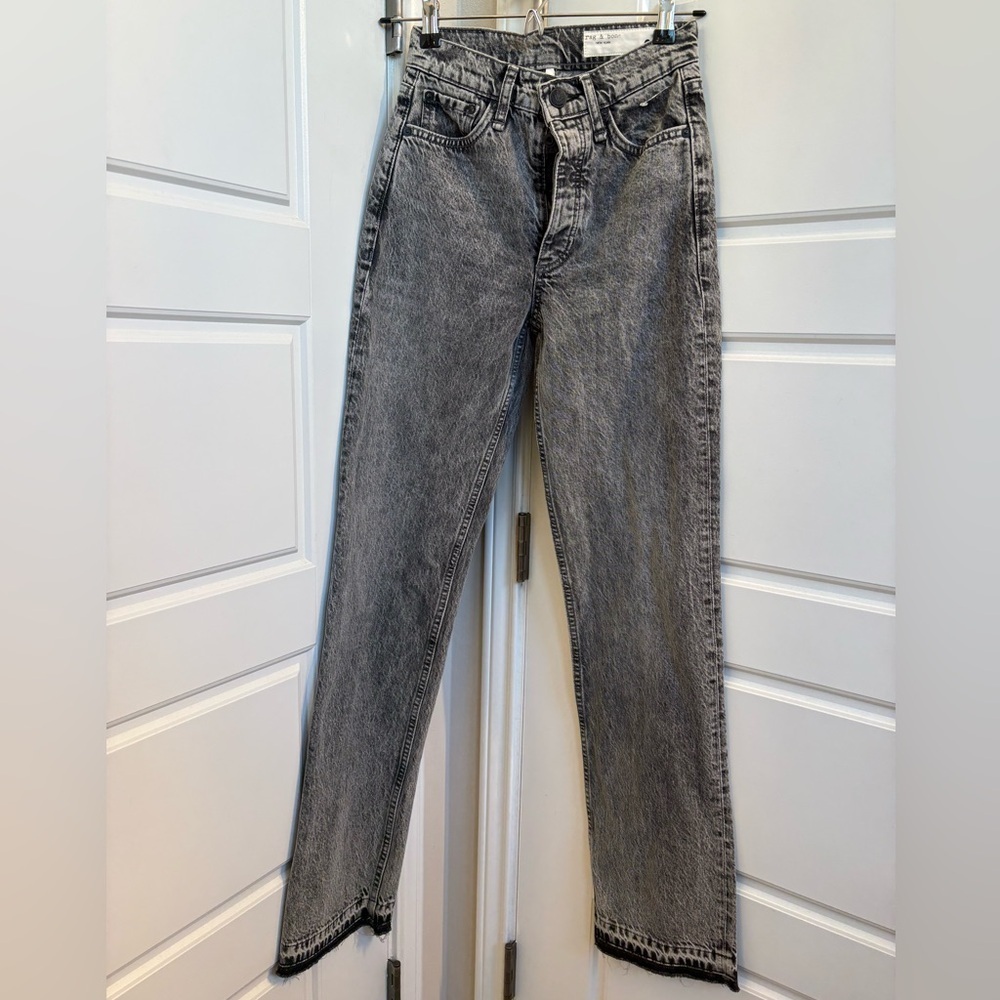 rag & bone NEW Alex High-Rise Straight-Leg Jeans Size 23 - Picture 2 of 8